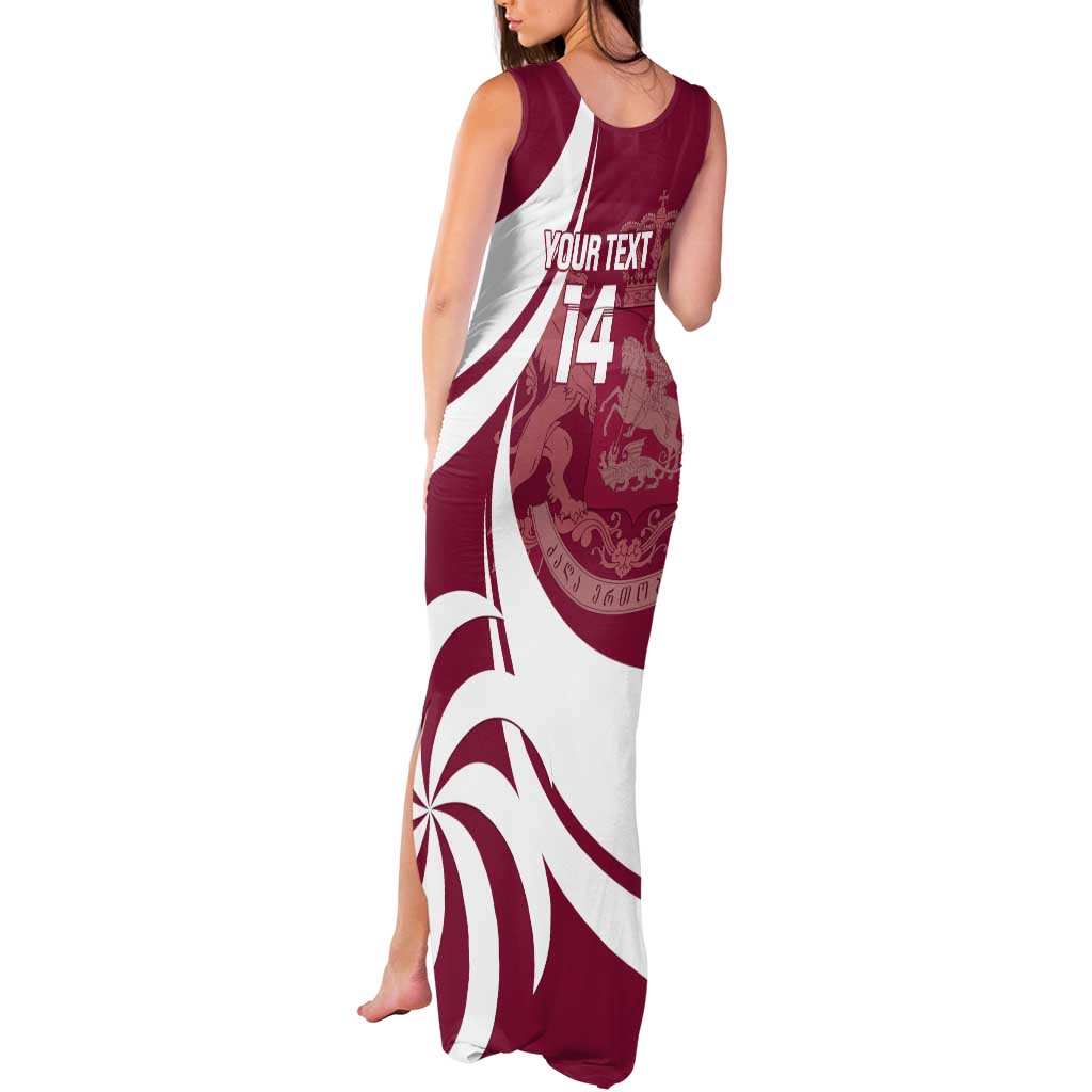 Custom Georgia Rugby Tank Maxi Dress Go Borjgalosnebi