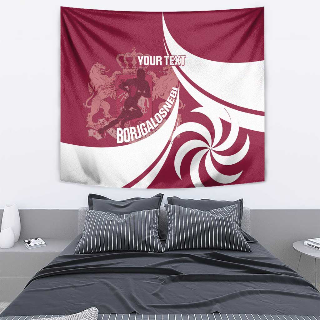 Custom Georgia Rugby Tapestry Go Borjgalosnebi