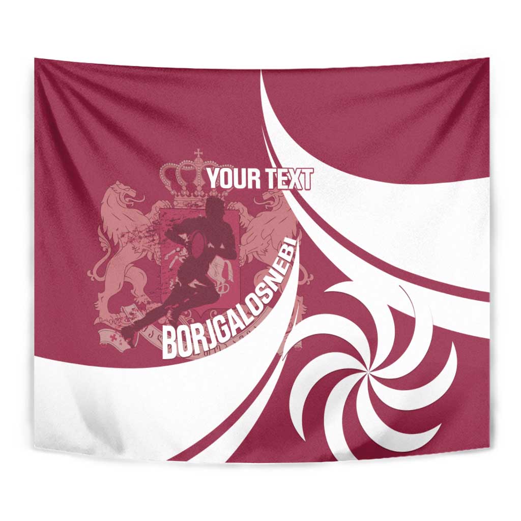 Custom Georgia Rugby Tapestry Go Borjgalosnebi