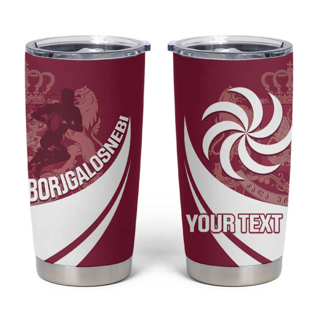 Custom Georgia Rugby Tumbler Cup Go Borjgalosnebi