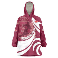 Custom Georgia Rugby Wearable Blanket Hoodie Go Borjgalosnebi
