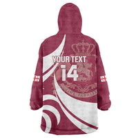 Custom Georgia Rugby Wearable Blanket Hoodie Go Borjgalosnebi