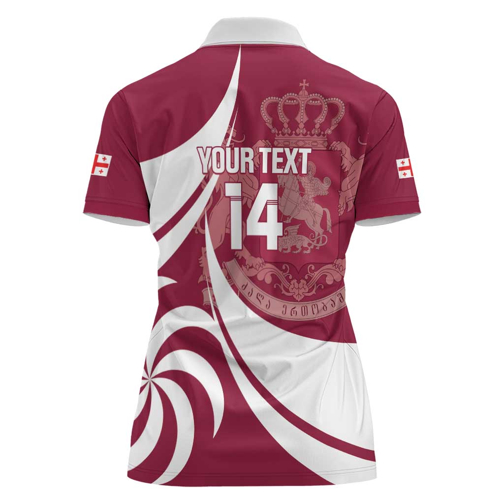 Custom Georgia Rugby Women Polo Shirt Go Borjgalosnebi
