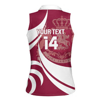 Custom Georgia Rugby Women Sleeveless Polo Shirt Go Borjgalosnebi