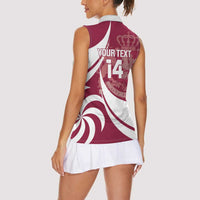 Custom Georgia Rugby Women Sleeveless Polo Shirt Go Borjgalosnebi