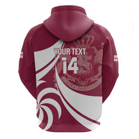 Custom Georgia Rugby Zip Hoodie Go Borjgalosnebi