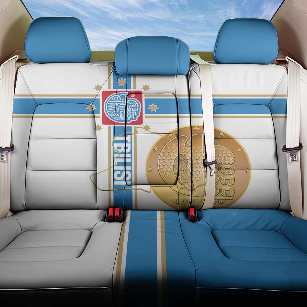 Georgia Tbilisi Capital Back Car Seat Cover The Warm Place Flag Style