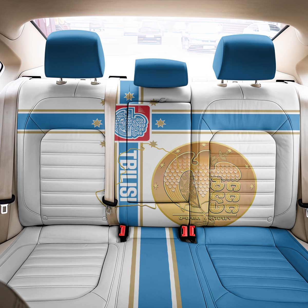 Georgia Tbilisi Capital Back Car Seat Cover The Warm Place Flag Style
