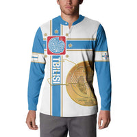 Georgia Tbilisi Capital Button Sweatshirt The Warm Place Flag Style