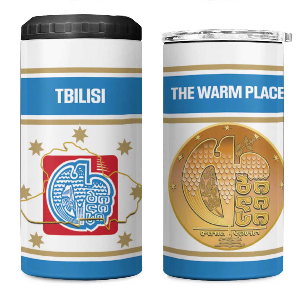 Georgia Tbilisi Capital 4 in 1 Can Cooler Tumbler The Warm Place Flag Style