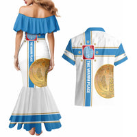 Georgia Tbilisi Capital Couples Matching Mermaid Dress and Hawaiian Shirt The Warm Place Flag Style