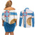 Georgia Tbilisi Capital Couples Matching Off Shoulder Short Dress and Long Sleeve Button Shirt The Warm Place Flag Style