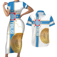 Georgia Tbilisi Capital Couples Matching Short Sleeve Bodycon Dress and Hawaiian Shirt The Warm Place Flag Style