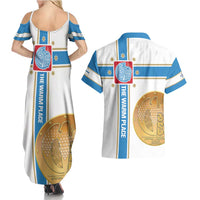 Georgia Tbilisi Capital Couples Matching Summer Maxi Dress and Hawaiian Shirt The Warm Place Flag Style