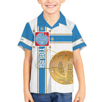 Georgia Tbilisi Capital Family Matching Off Shoulder Maxi Dress and Hawaiian Shirt The Warm Place Flag Style