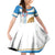 Georgia Tbilisi Capital Family Matching Off Shoulder Short Dress and Hawaiian Shirt The Warm Place Flag Style
