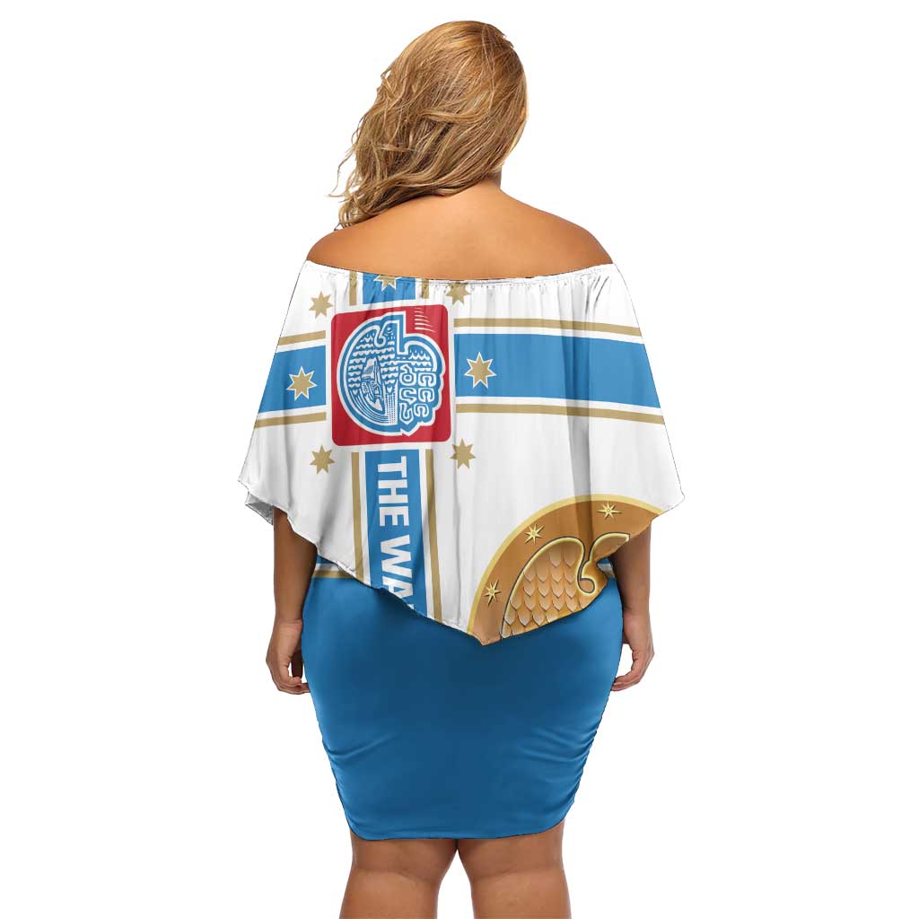 Georgia Tbilisi Capital Family Matching Off Shoulder Short Dress and Hawaiian Shirt The Warm Place Flag Style