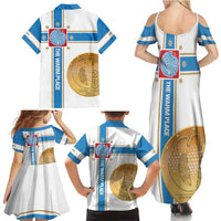 Georgia Tbilisi Capital Family Matching Summer Maxi Dress and Hawaiian Shirt The Warm Place Flag Style
