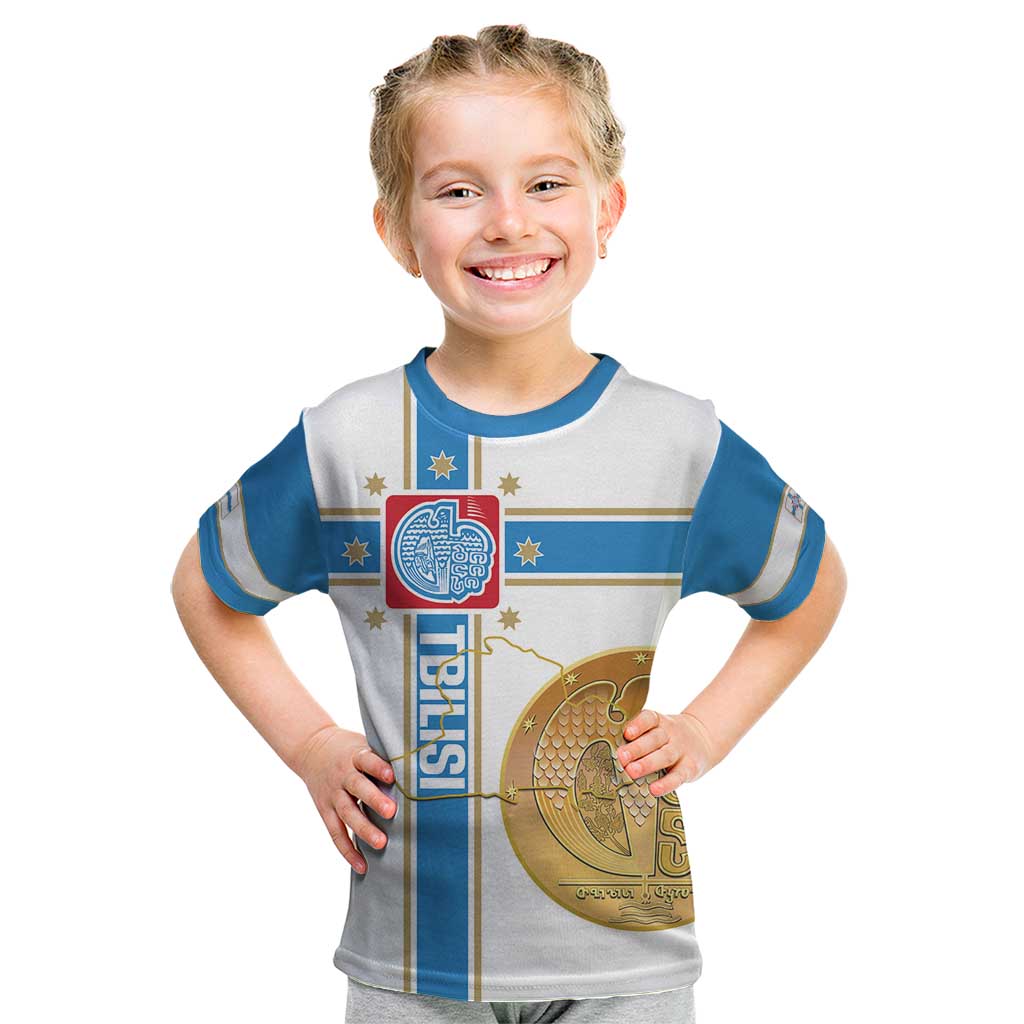 Georgia Tbilisi Capital Kid T Shirt The Warm Place Flag Style