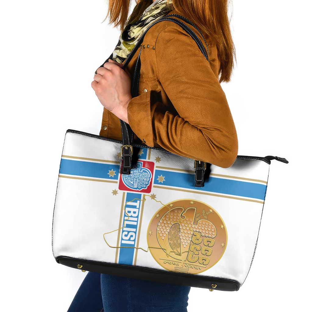 Georgia Tbilisi Capital Leather Tote Bag The Warm Place Flag Style