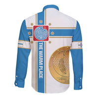 Georgia Tbilisi Capital Long Sleeve Button Shirt The Warm Place Flag Style