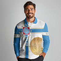 Georgia Tbilisi Capital Long Sleeve Polo Shirt The Warm Place Flag Style