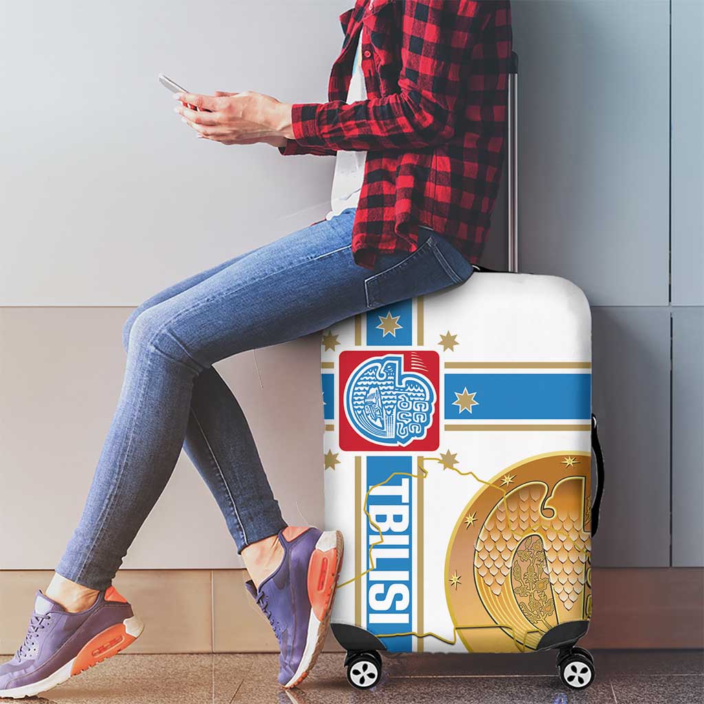 Georgia Tbilisi Capital Luggage Cover The Warm Place Flag Style