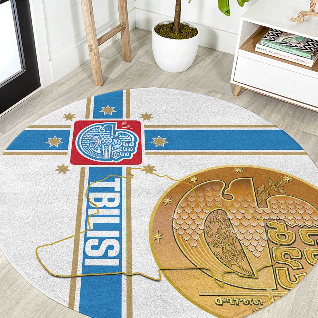 Georgia Tbilisi Capital Round Carpet The Warm Place Flag Style