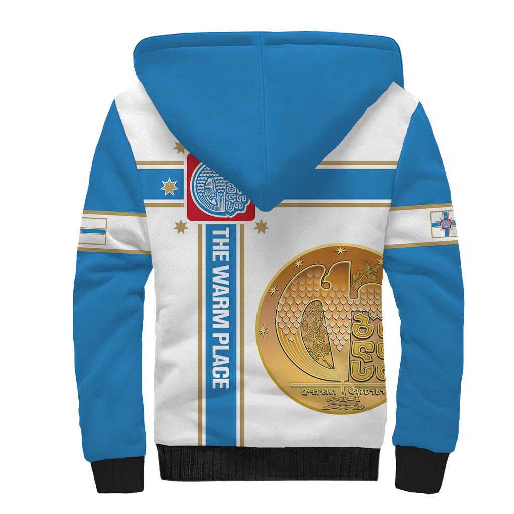 Georgia Tbilisi Capital Sherpa Hoodie The Warm Place Flag Style