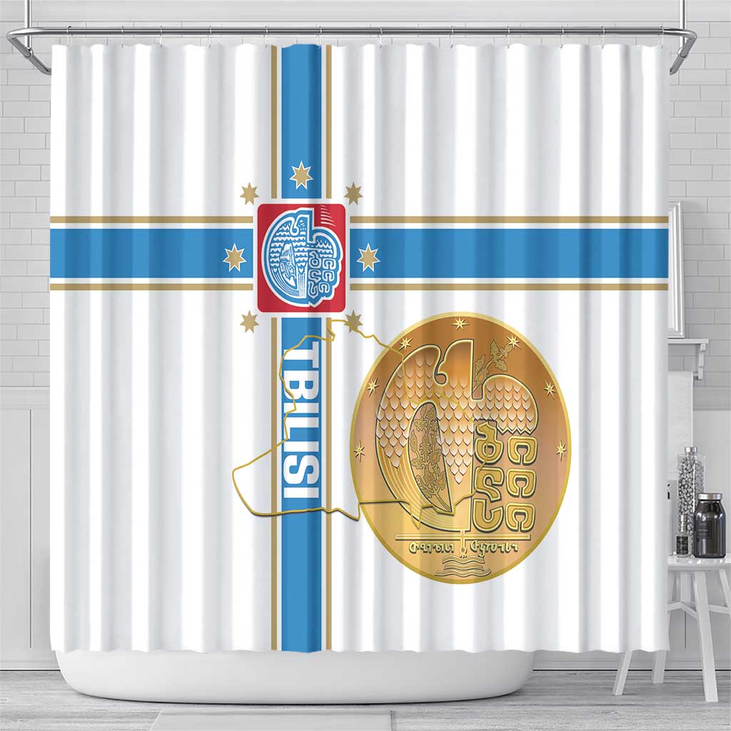 Georgia Tbilisi Capital Shower Curtain The Warm Place Flag Style