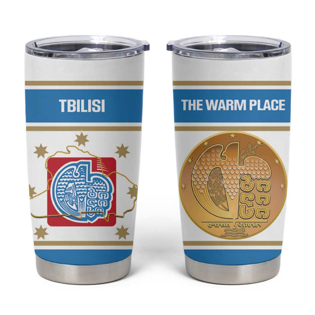 Georgia Tbilisi Capital Tumbler Cup The Warm Place Flag Style