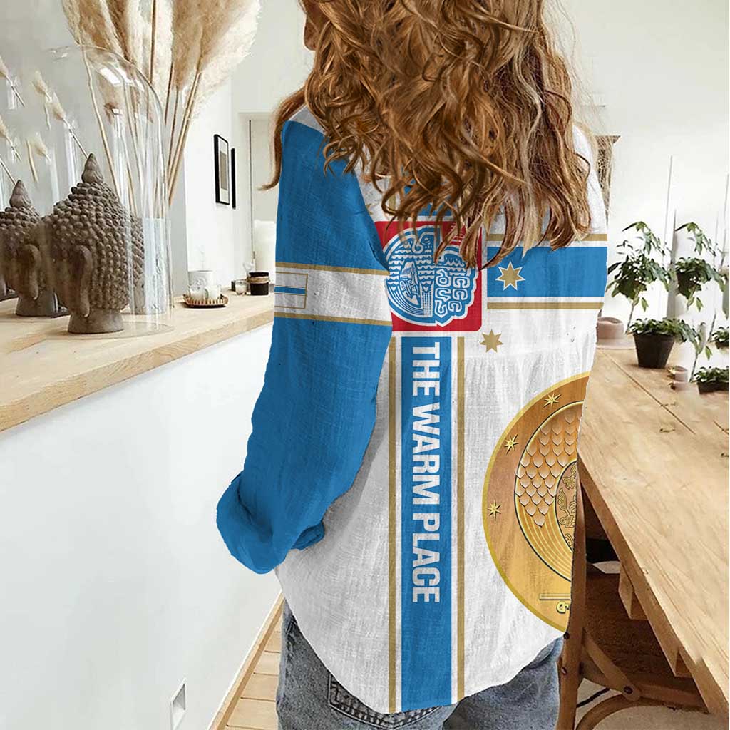 Georgia Tbilisi Capital Women Casual Shirt The Warm Place Flag Style