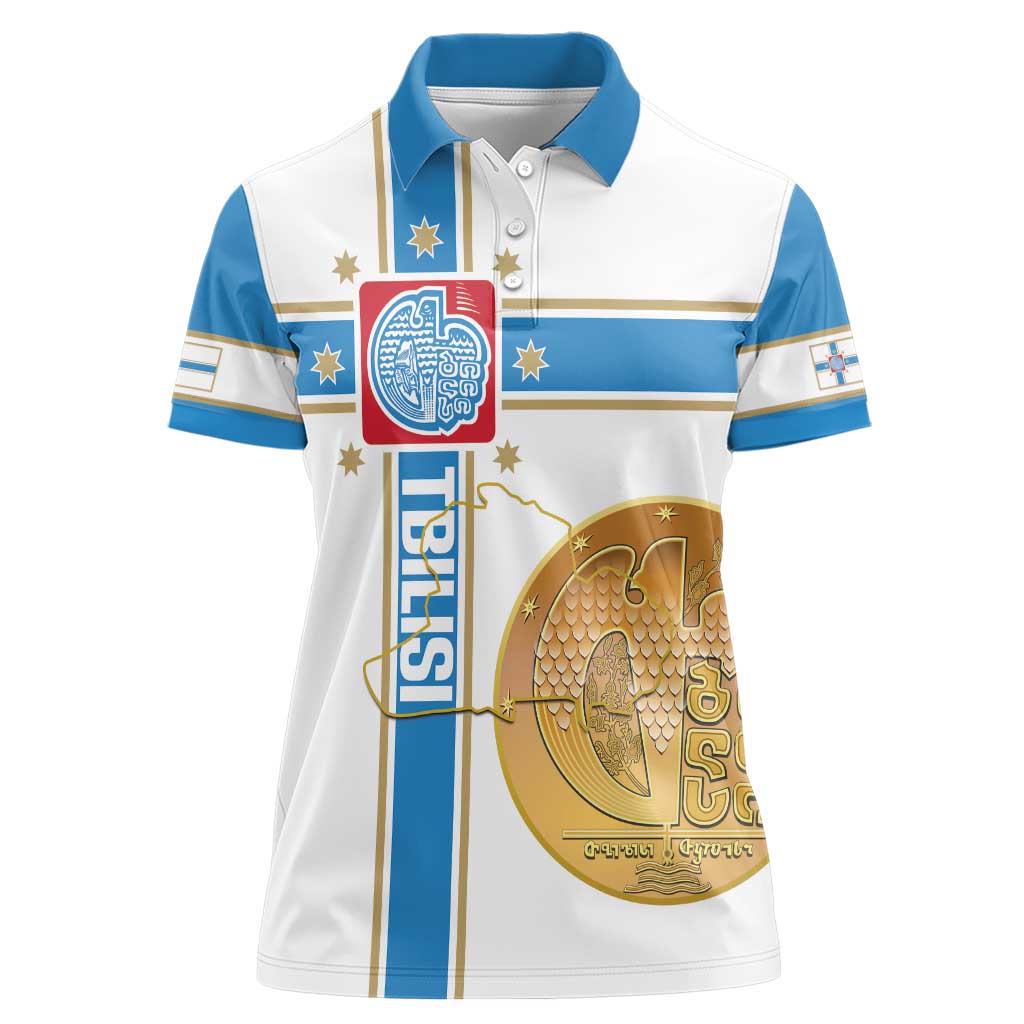 Georgia Tbilisi Capital Women Polo Shirt The Warm Place Flag Style