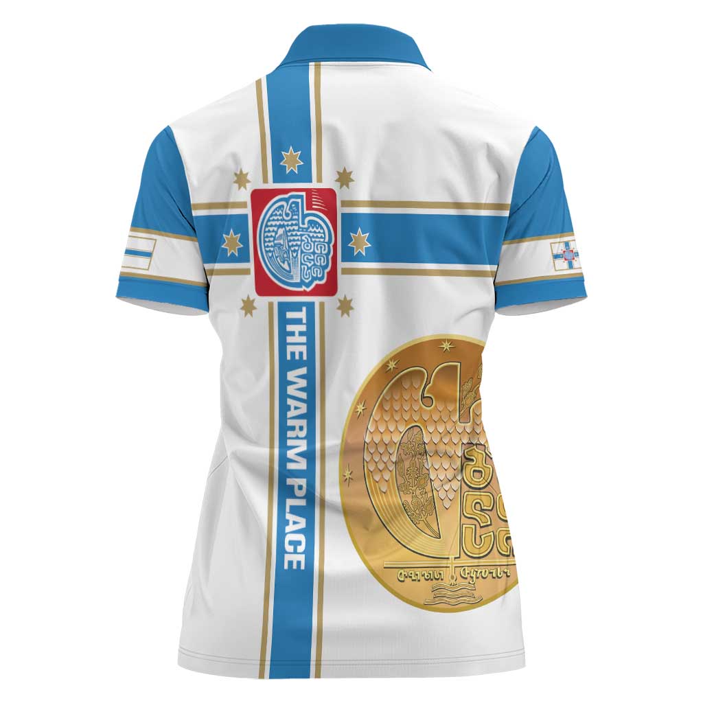 Georgia Tbilisi Capital Women Polo Shirt The Warm Place Flag Style