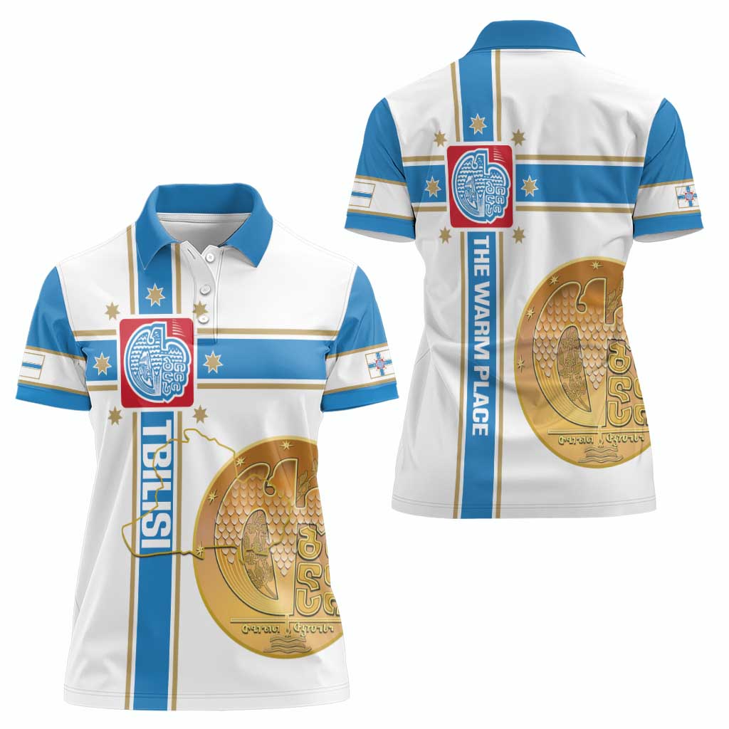 Georgia Tbilisi Capital Women Polo Shirt The Warm Place Flag Style