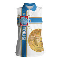 Georgia Tbilisi Capital Women Sleeveless Polo Shirt The Warm Place Flag Style
