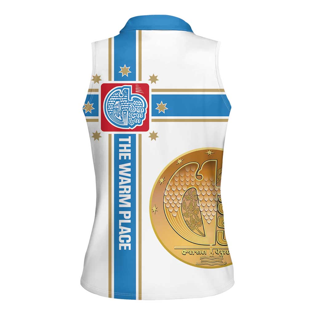 Georgia Tbilisi Capital Women Sleeveless Polo Shirt The Warm Place Flag Style