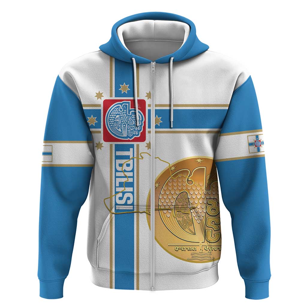 Georgia Tbilisi Capital Zip Hoodie The Warm Place Flag Style