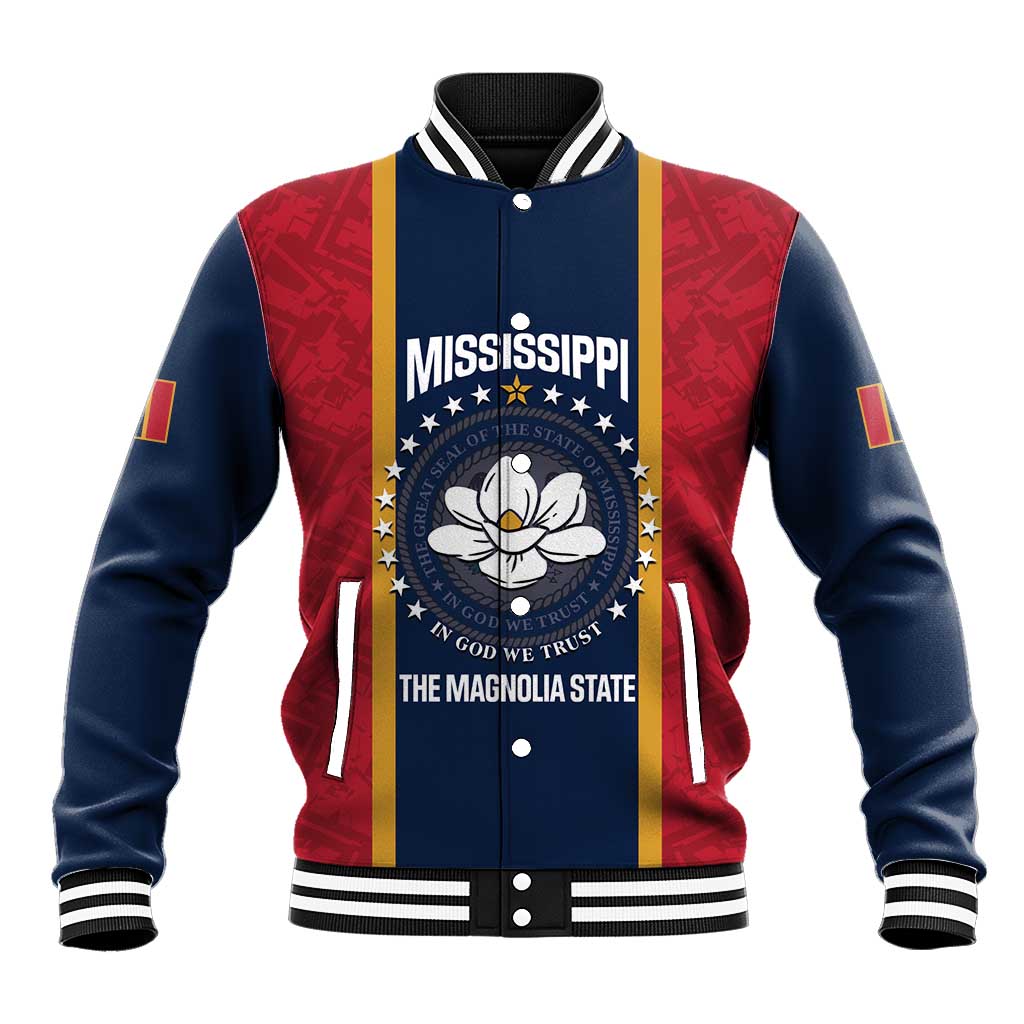 United States Mississippi Baseball Jacket Magnolia State Flag Style