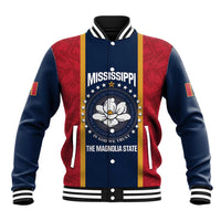 United States Mississippi Baseball Jacket Magnolia State Flag Style