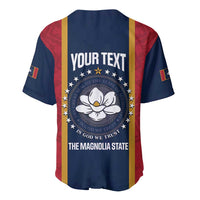 United States Mississippi Baseball Jersey Magnolia State Flag Style