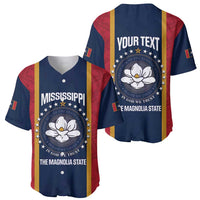 United States Mississippi Baseball Jersey Magnolia State Flag Style