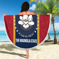 United States Mississippi Beach Blanket Magnolia State Flag Style