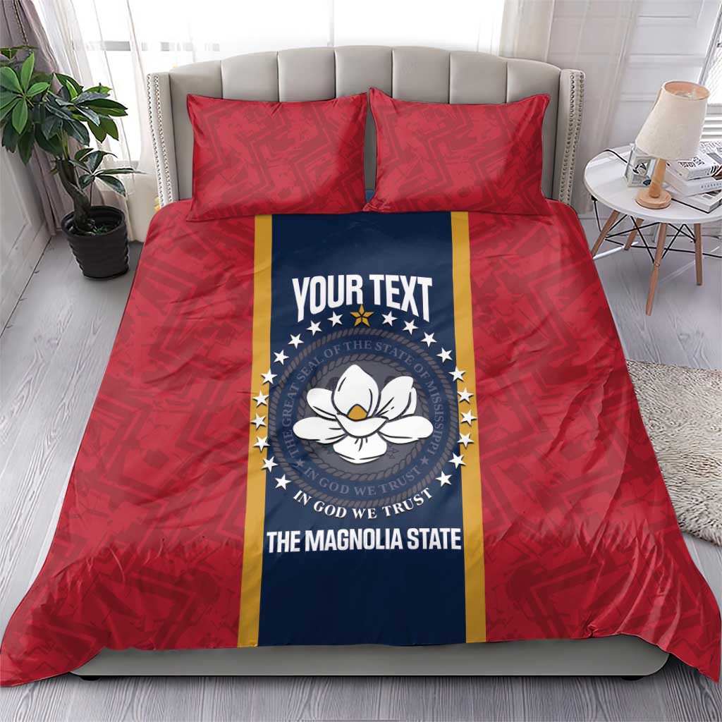 United States Mississippi Bedding Set Magnolia State Flag Style