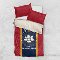 United States Mississippi Bedding Set Magnolia State Flag Style