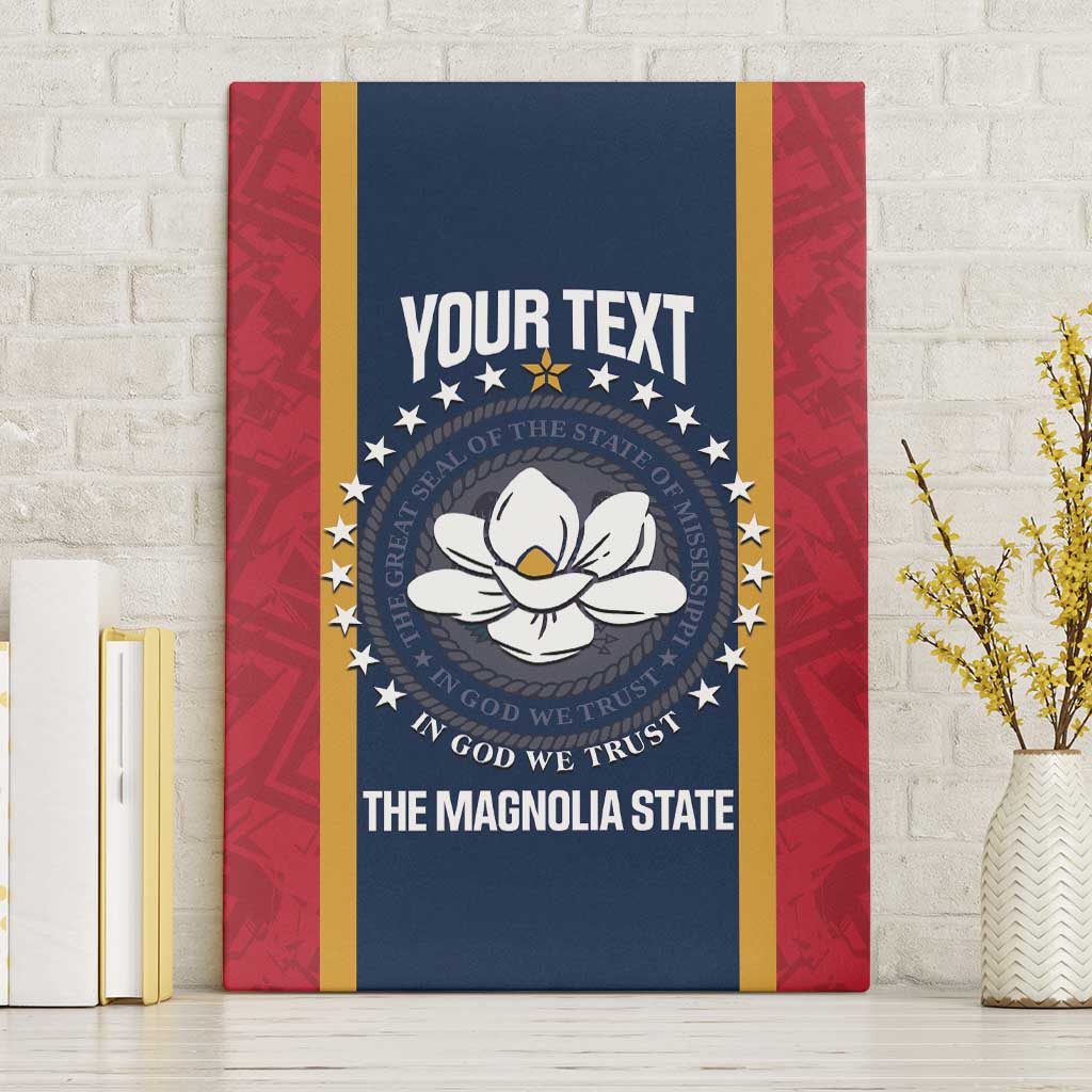 United States Mississippi Canvas Wall Art Magnolia State Flag Style
