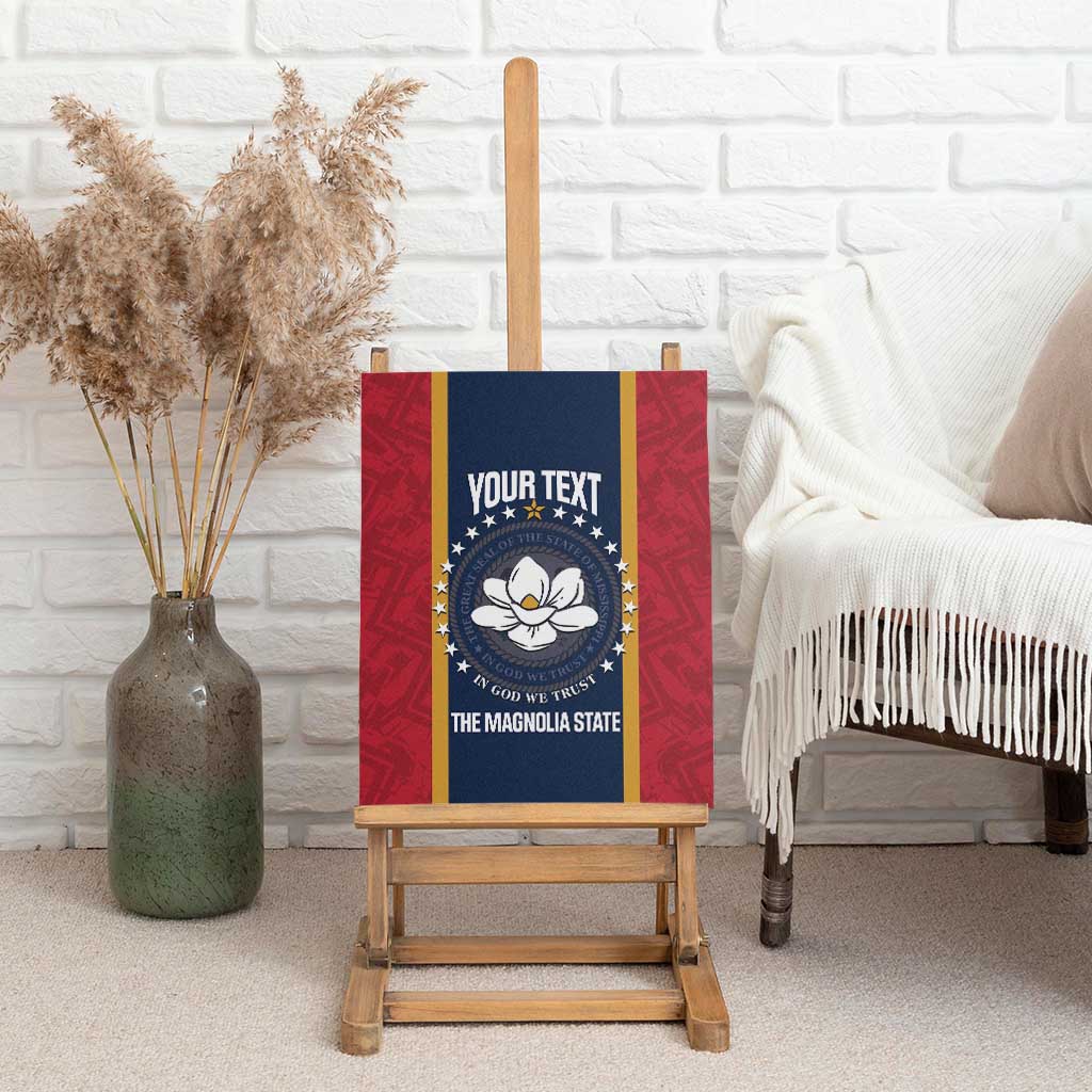 United States Mississippi Canvas Wall Art Magnolia State Flag Style