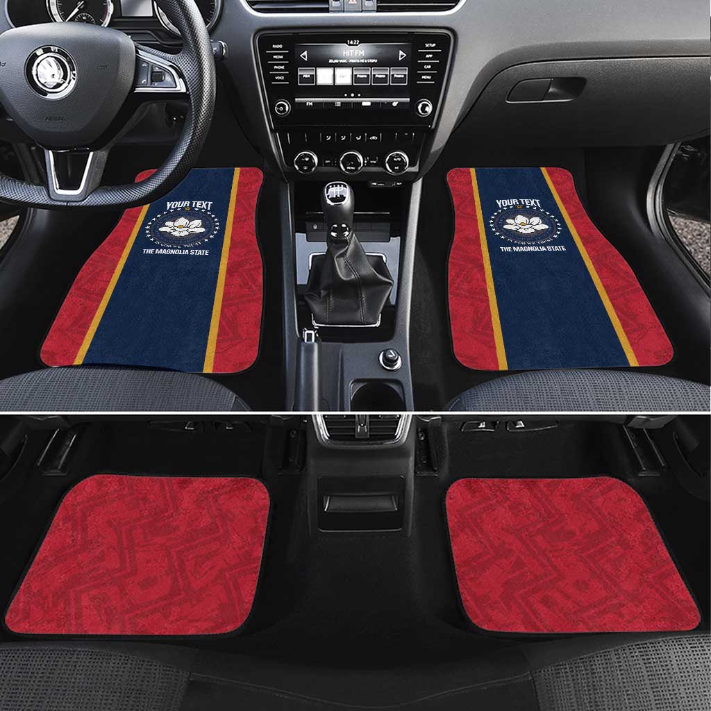 United States Mississippi Car Mats Magnolia State Flag Style