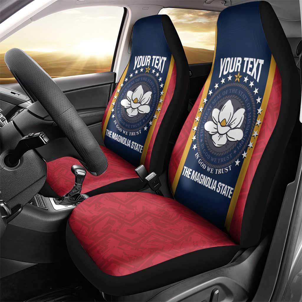 United States Mississippi Car Seat Cover Magnolia State Flag Style