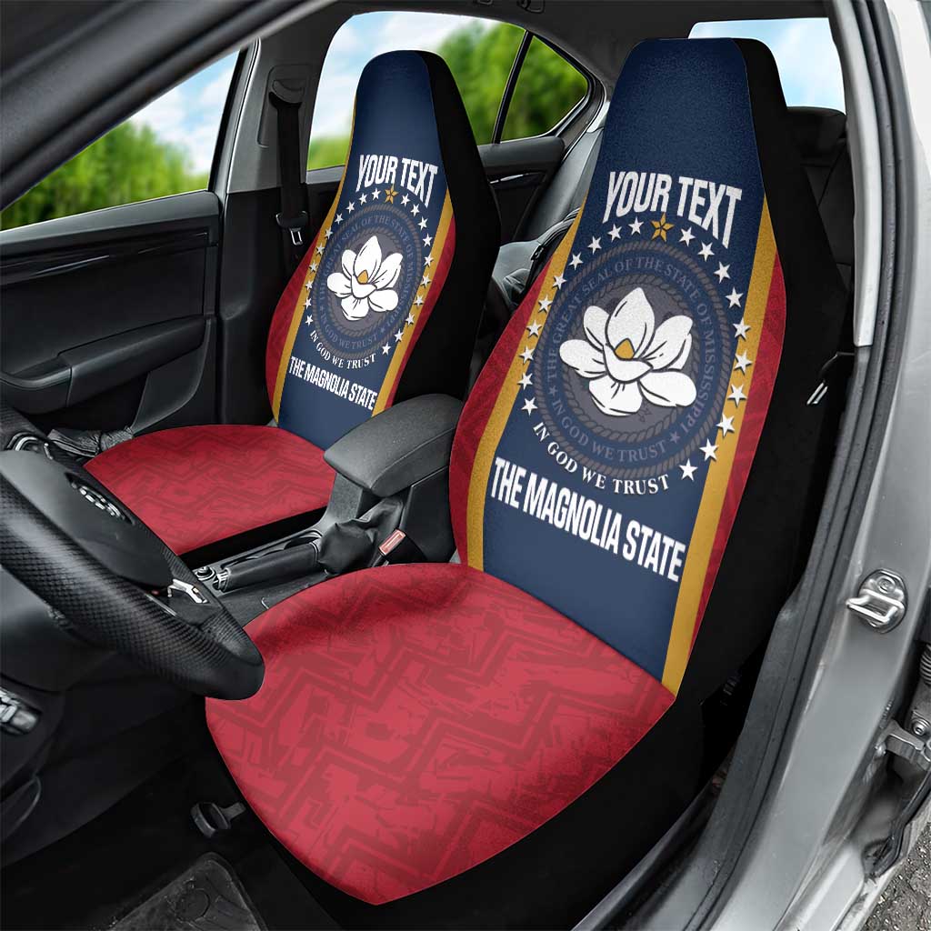 United States Mississippi Car Seat Cover Magnolia State Flag Style
